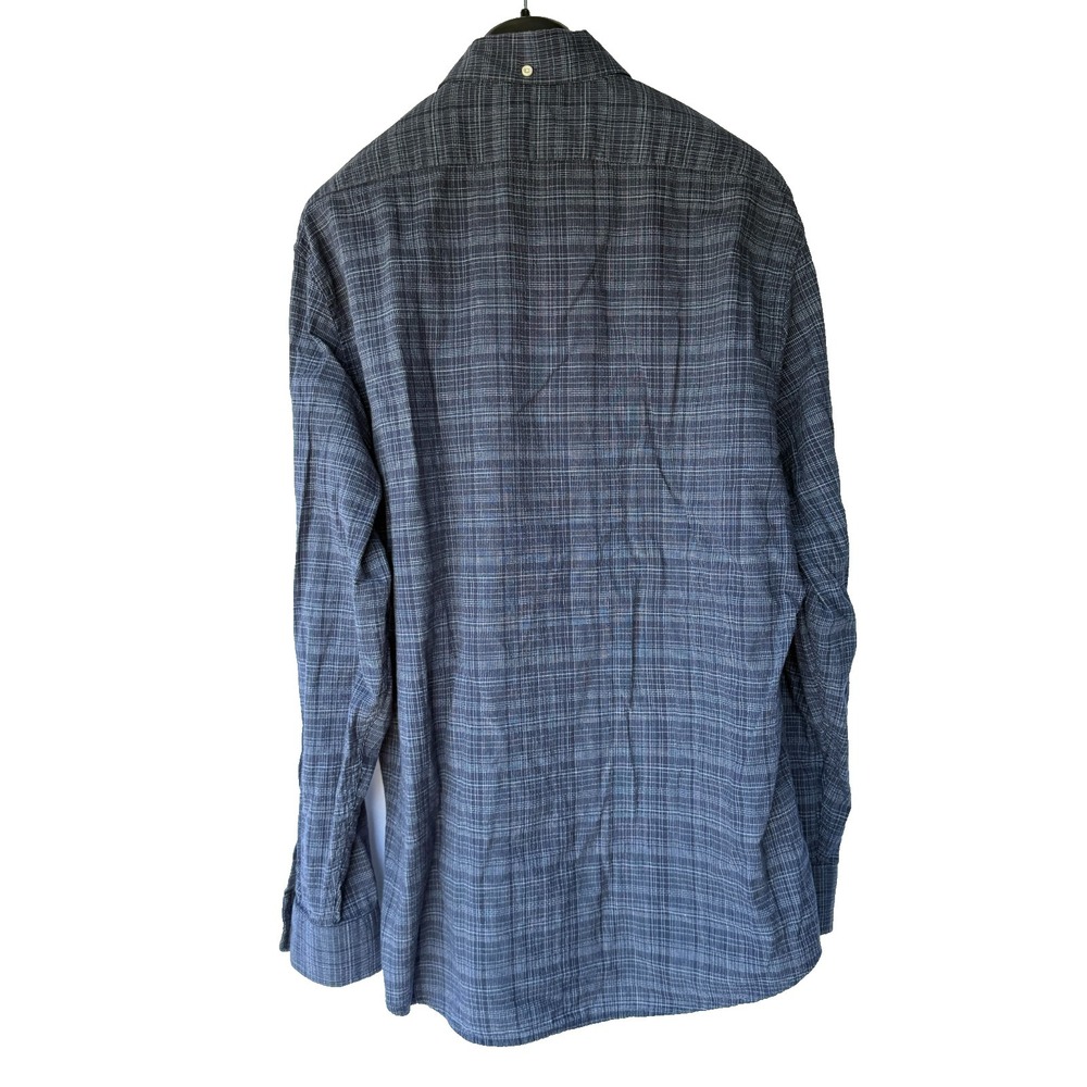 Taylor Stitch Jack Shirt Mens Large 46 Blue Plaid Button Up Organic Cotton Work - Picture 2 of 11